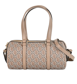 Handheld, Leather/Canvas, Beige, 796230, DB, S, 3*